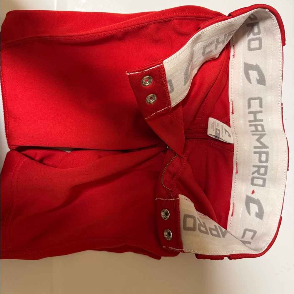 Girls red champro softball pants